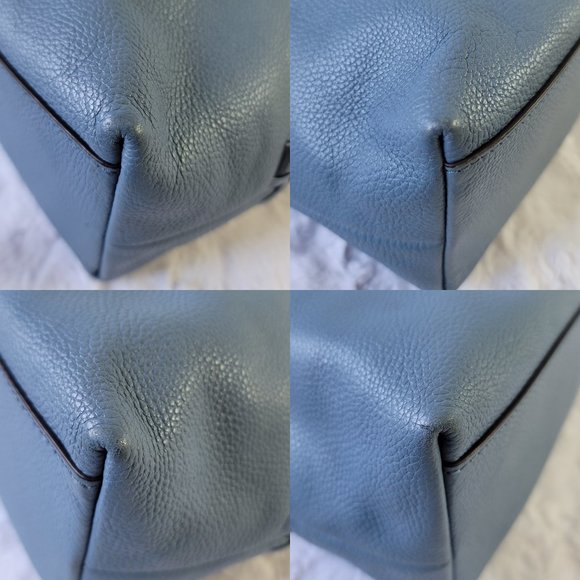 MICHAEL KORS Karson Hobo Shoulder Double Blue Tone Leather - Picture 10 of 16